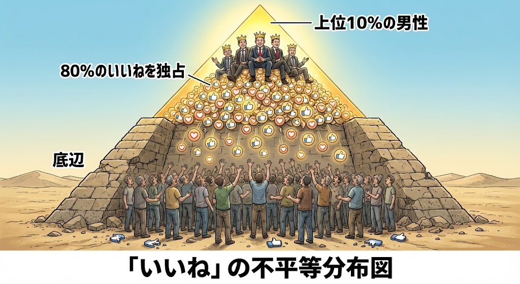 「いいね」の分布図イメージ