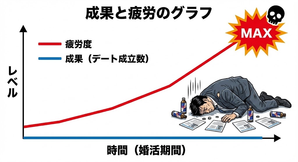 成果と疲労のグラフ