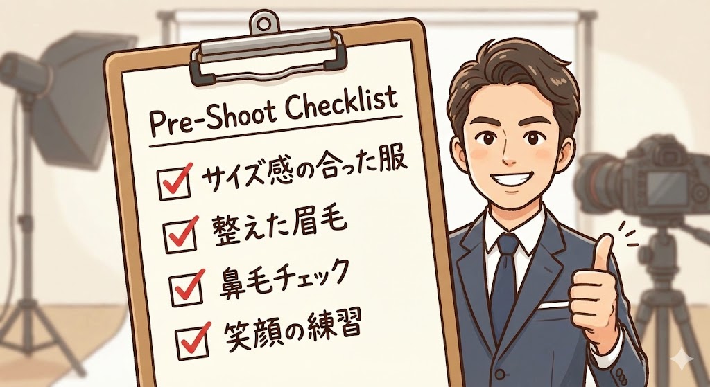 撮影前のチェックリストのイラスト