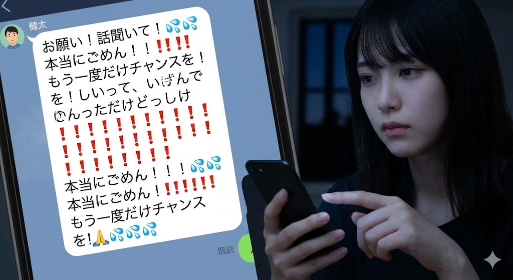 スマホのトーク画面のアップ。