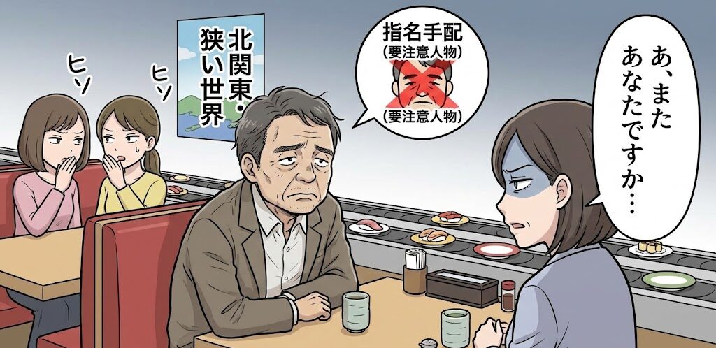 回転寿司形式のパーティー会場