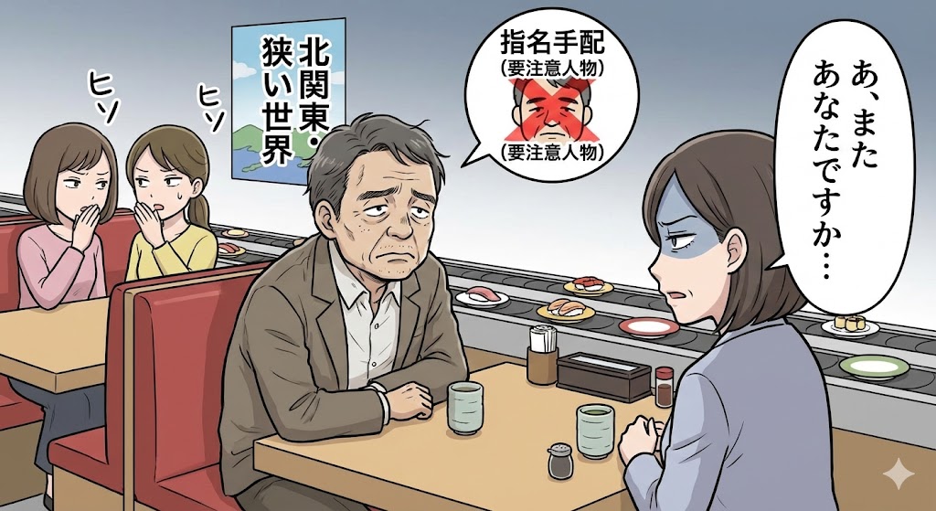 回転寿司形式のパーティー会場