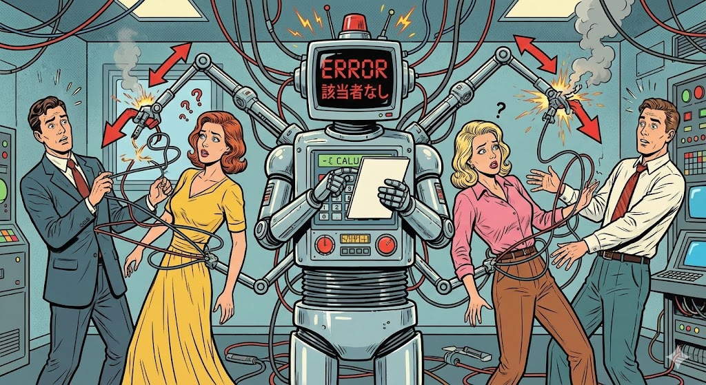 AIロボットのイラスト。