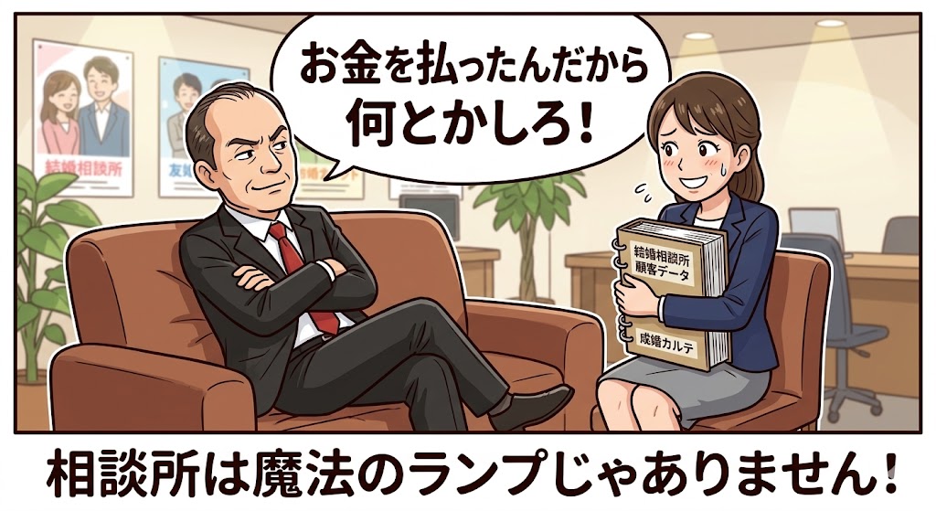 結婚相談所の女性カウンセラーのイラスト